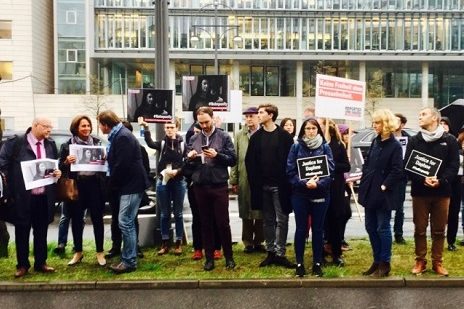 Justice for Daphne. Berlin in front of Malta Embassy, 16 april 2018